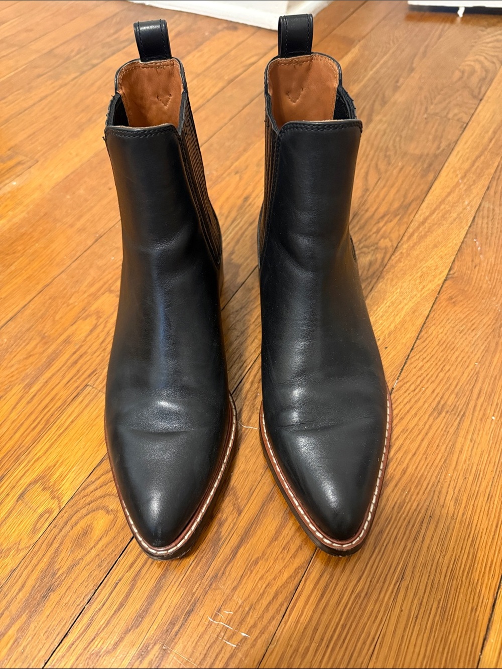 COACH Black Leather Chelsea Ankle Boots - Picture 4 of 6